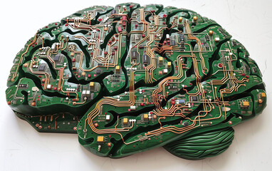 Brain shaped circuitboard