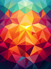 Obraz premium cool triangular gradient background. Modern abstract geometric pattern. Bright colorfull wallpaper. vector