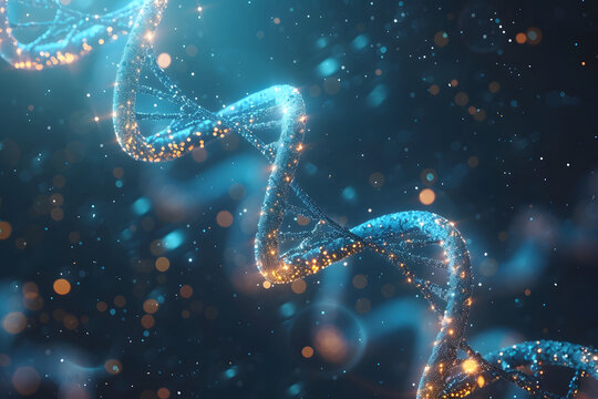 Faszinierende DNA: Makroaufnahme eines DNA-Strangs