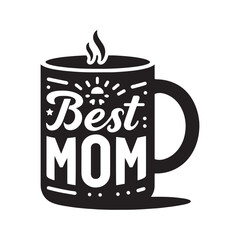 Mom's Morning Bliss: Silhouetted Mother's Day Mug, Filled with Love, Warmth, and Memories of Shared Moments and Affectionate Bonding.