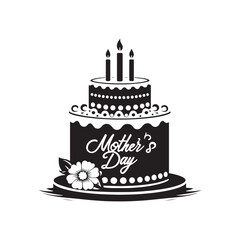 Sweet Love: Silhouetted Mother's Day Cake, Layered with Affection, Joy, and Fond Memories of Shared Sweetness and Celebration.