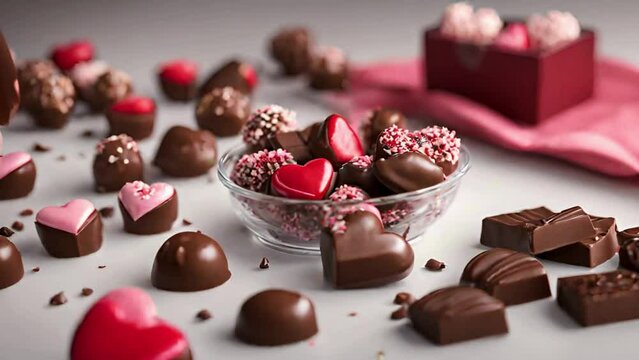 chocolate candy and heart