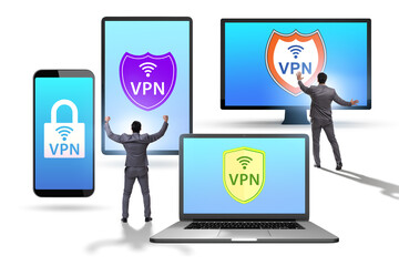 Virtual private network VPN cyber concept
