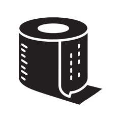 Toilet Paper Roll silhouette, Symbolizing Practicality, Comfort, and the Everyday Necessities of Modern Living and Hygiene.