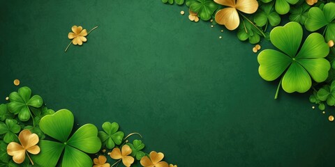 Green Canvas of Joy: Card Template for St. Patrick's Day - Perfect for Festive Irish Celebrations