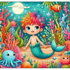 Vibrant Little Mermaid Tales: Colorful Mythology