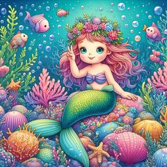 Vibrant Little Mermaid Tales: Colorful Mythology