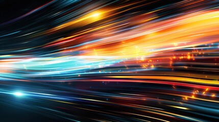 Abstract futuristic speed motion technology digital background. generative AI