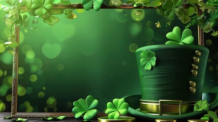 St Patrick's Day leprechaun hat photo frame