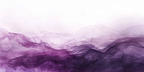 Abstract watercolor paint background dark Mauve gradient color with fluid curve lines texture - obrazy, fototapety, plakaty