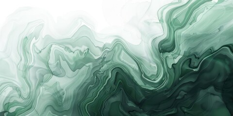 Abstract watercolor paint background dark Mint gradient color with fluid curve lines texture - obrazy, fototapety, plakaty