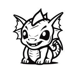 chupacabra monster  vector illustration isolated transparent background logo, cut out or cutout t-shirt print design