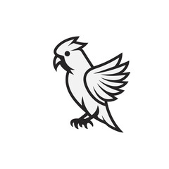 Obraz premium parrot vector illustration isolated transparent background logo, cut out or cutout t-shirt print design