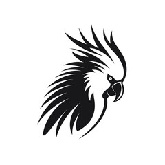 parrot vector illustration isolated transparent background logo, cut out or cutout t-shirt print design