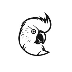 parrot vector illustration isolated transparent background logo, cut out or cutout t-shirt print design