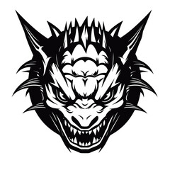 chupacabra monster  vector illustration isolated transparent background logo, cut out or cutout t-shirt print design