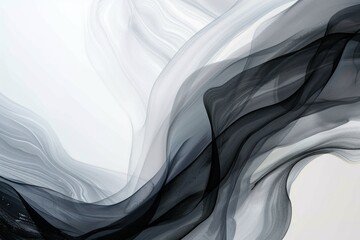 Abstract watercolor paint background dark Silver gradient color with fluid curve lines texture 