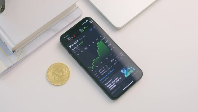 Cryptocurrency Market Report on Iphone app