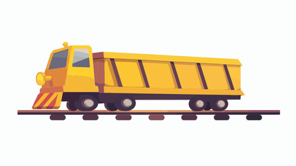 Yellow cargo track vector isolated cartoon vector