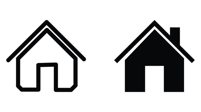Home icon symbol House icon vector illustration. EPS file 460.