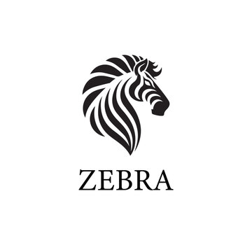 Zebra head logo icon design