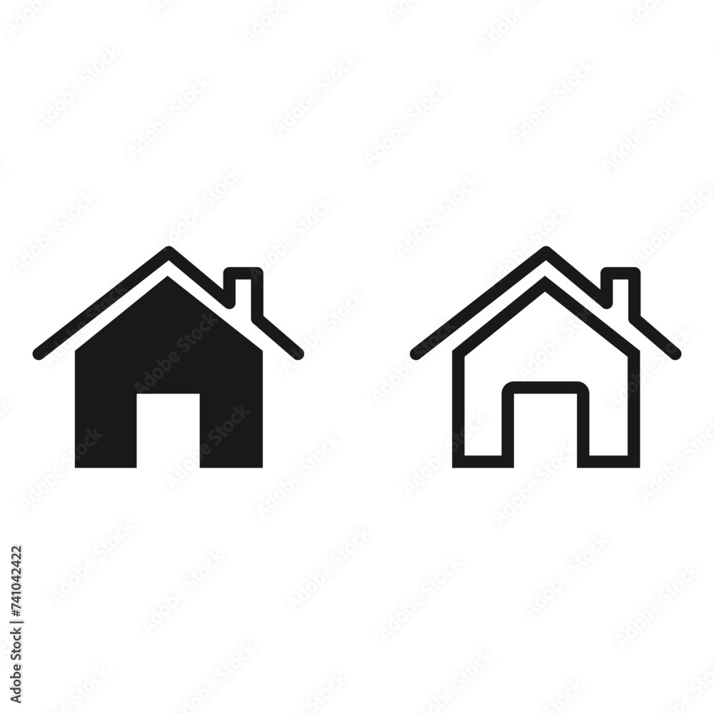 Aufkleber home icon vector for web, computer and mobile app. vector illustration. eps file 470.