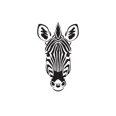 Fototapeta na wymiar Zebra head logo icon design