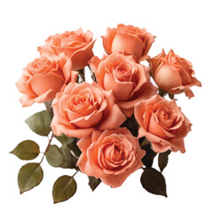 bouquet of orange color roses