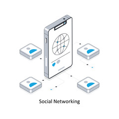 Social Networking isometric stock illustration. EPS File stock illustration
