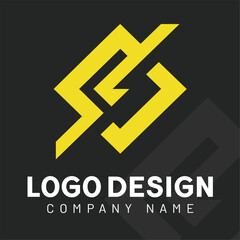 Modern Yellow Logo Design Template  for Business