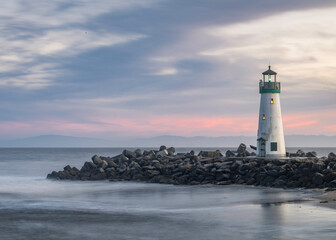 Fototapeta na wymiar Walton Lighthouse, Santa Cruz, California