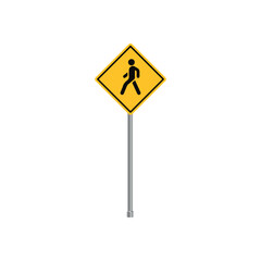 Pedestrian Crossing Ahead Traffic Sign