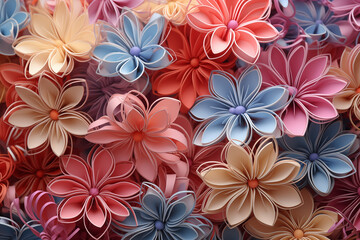 Paper clip flowers, Easter background