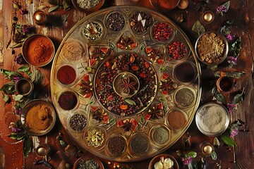 Table Filled With Various Types of Spices