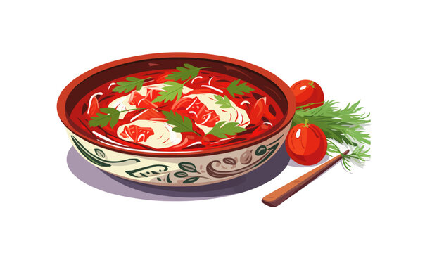 ukrainian borsch vector flat minimalistic isolated illustration