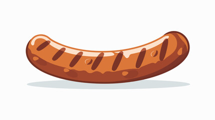 Grilled sausage vector flat minimalistic isolated