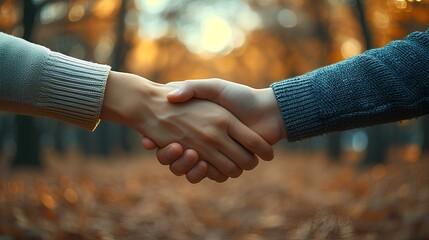A symbolic handshake between lenders and borrowers. AI generate illustration