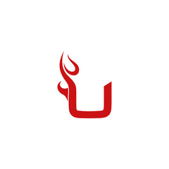 illustration of a fire initial u