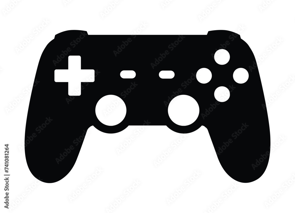 Poster generic video game controller or gaming gamepad flat vector icon for games and apps