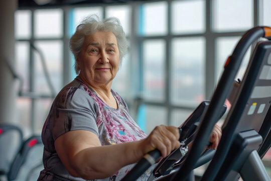 Senior Woman Enjoying Workout