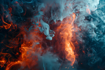 Abstract colorful rainbow smoke cloud on white background