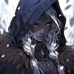 woman wizard portrait design