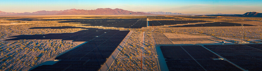 Desert Sunlight Solar Farm Aerial Panorama