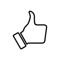 Thumbs up icon vector. Hand like. Like icon vector.