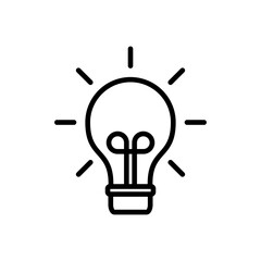 Lamp icon vector. Light bulb icon vector. idea symbol.