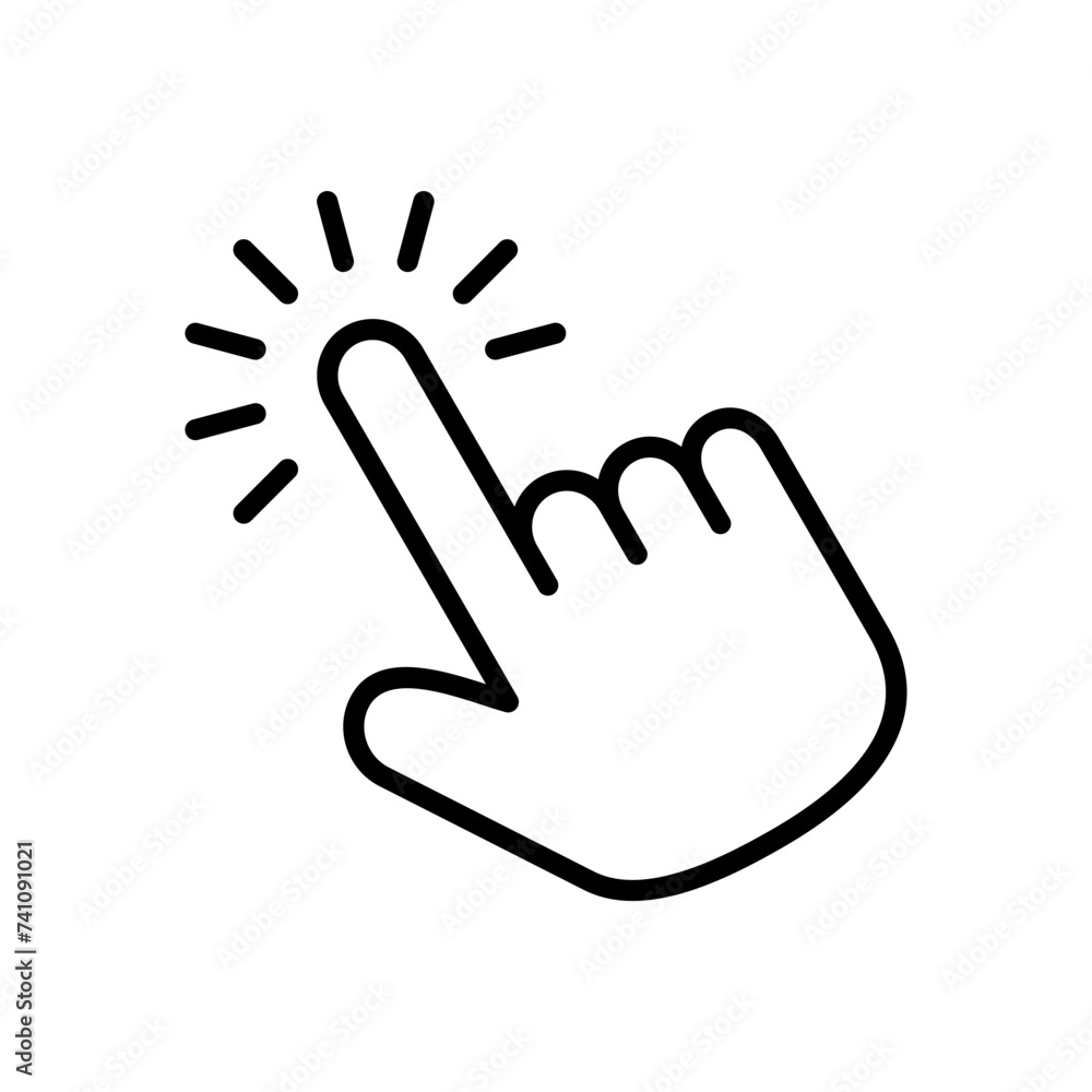 Poster hand cursor icon. cursor icon vector. hand cursor icon click