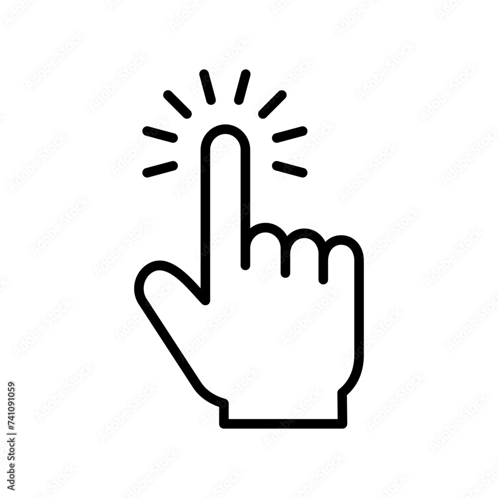 Aufkleber hand click icon vector. pointer icon vector. hand cursor icon vector