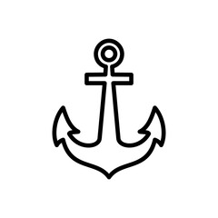 Anchor icon vector. Anchor symbol logo. Anchor marine icon.