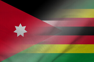 Jordan and Zimbabwe national flag international relations ZWE JOR