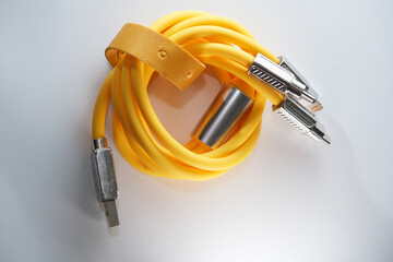 Close up of fast charger cable